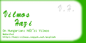 vilmos hazi business card